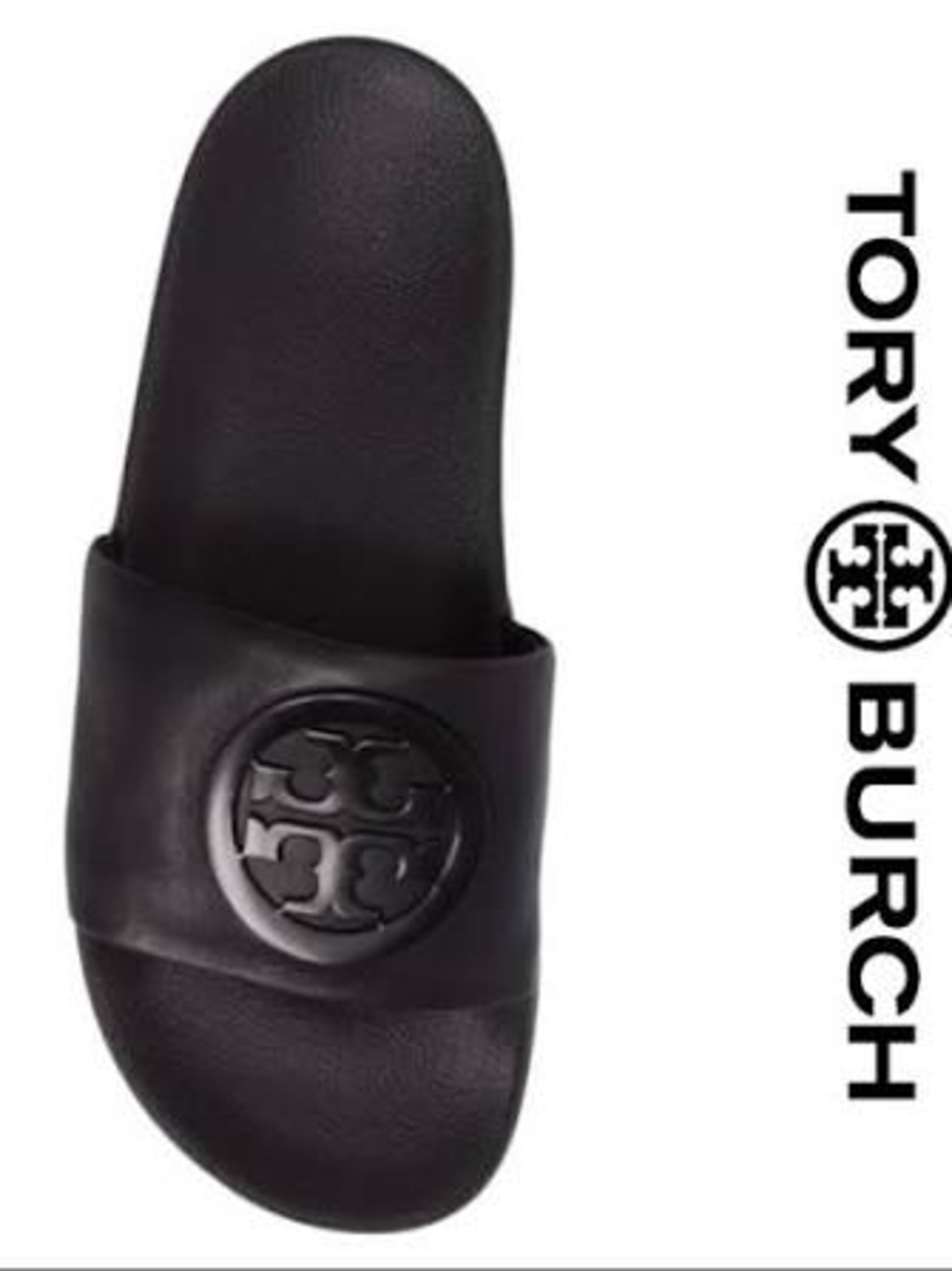 TORY BURCHLina Logo Leather Pool Slide Sandals Size 9